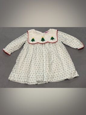 Poppy Kids Co French knot Christmas dress